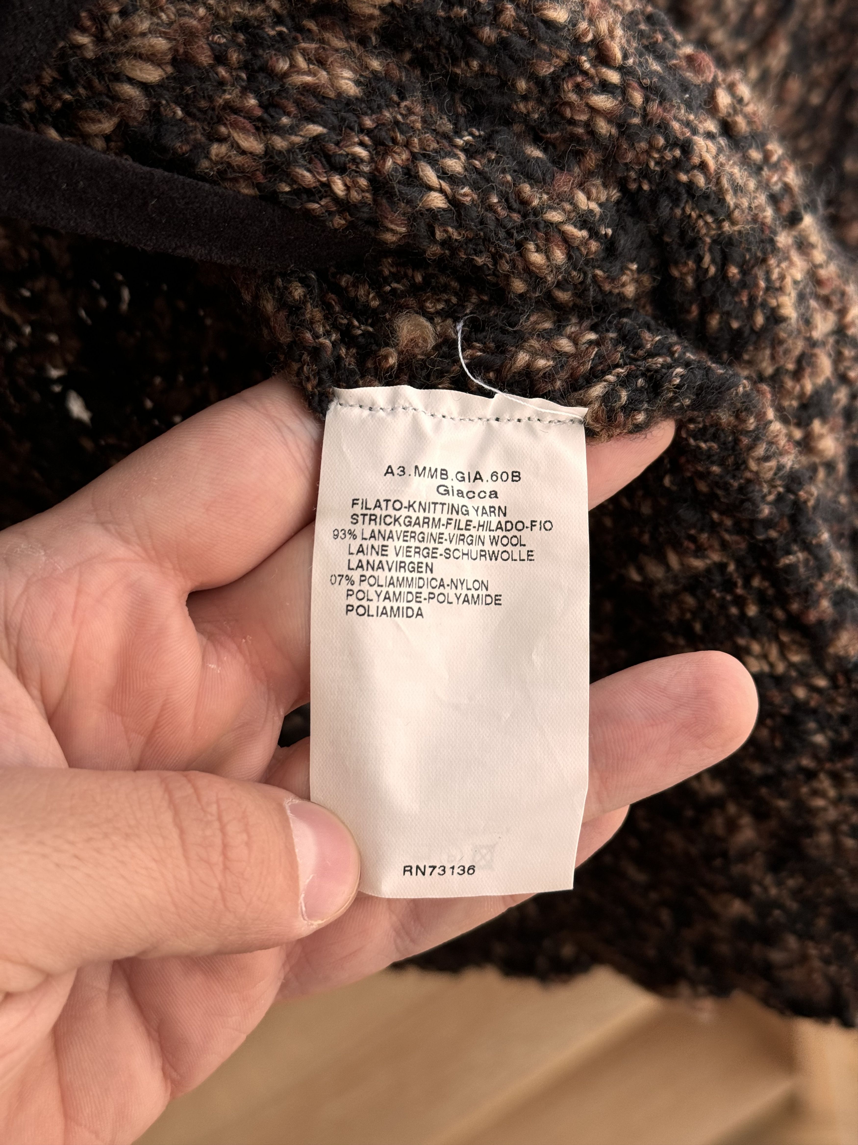 Max Mara Vintage Max Mara Giacca Brown Lana Virgin Wool Cardigan Size M / US 6-8 / IT 42-44 - 13 Thumbnail