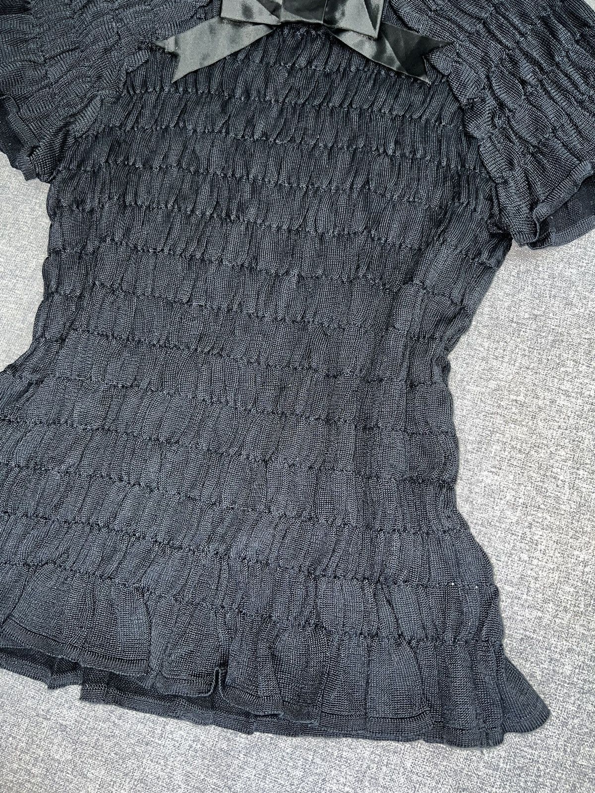 Miu Miu Big bow ruffled stretchy top 💖🎀 Size M / US 6-8 / IT 42-44 - 5 Thumbnail