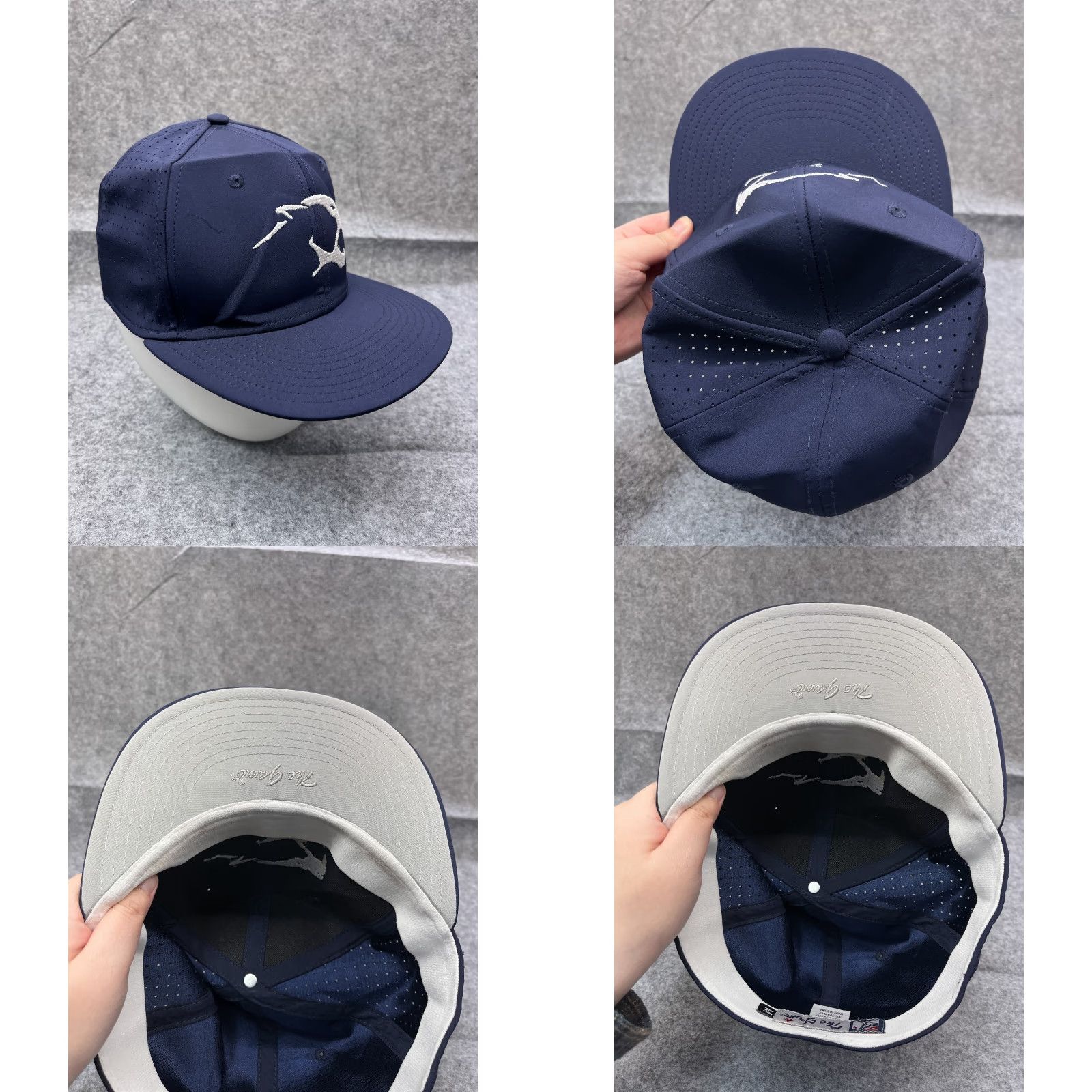Cougar The Game Hat Cap Fitted Adult Medium Blue White Polyester Spandex Sports Size ONE SIZE - 8 Thumbnail