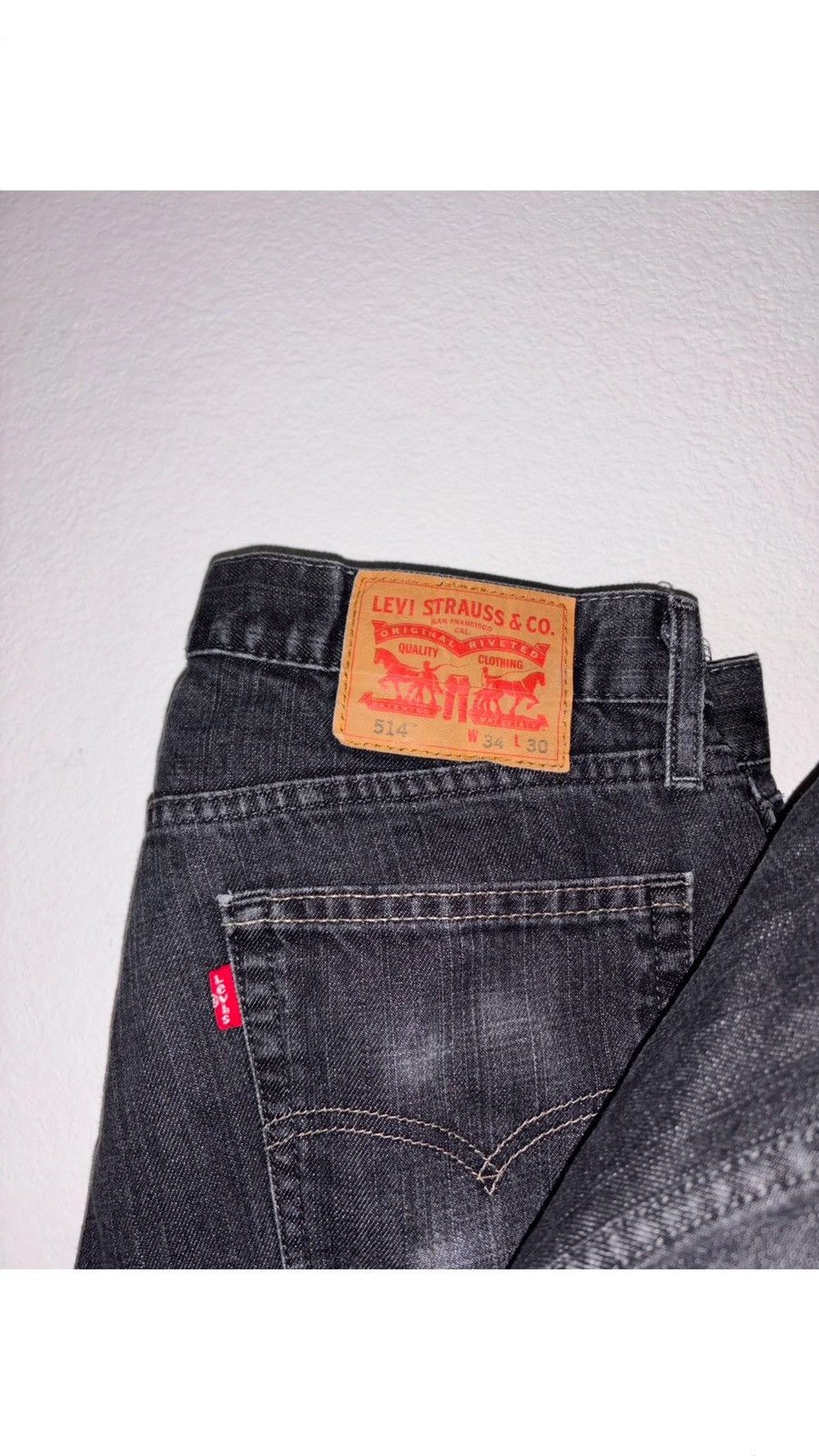 Levi's Mens Levis Black Jeans 34 X 30 Great Condition Raw Denim Size US 34 / EU 50 - 5 Thumbnail