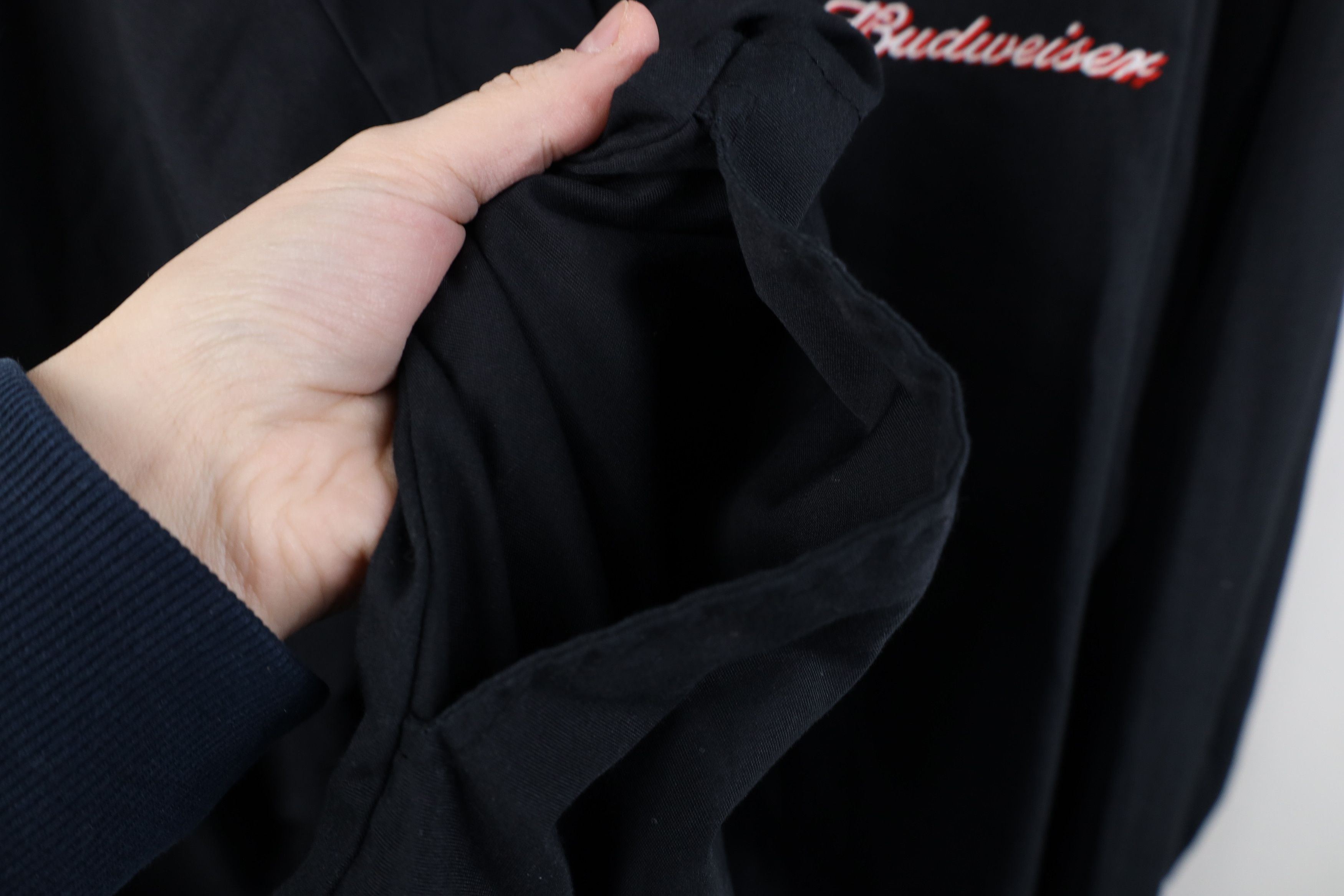 Vintage Vintage 90s Budweiser Beer Windbreaker Jacket Black USA Size US XL / EU 56 / 4 - 6 Thumbnail