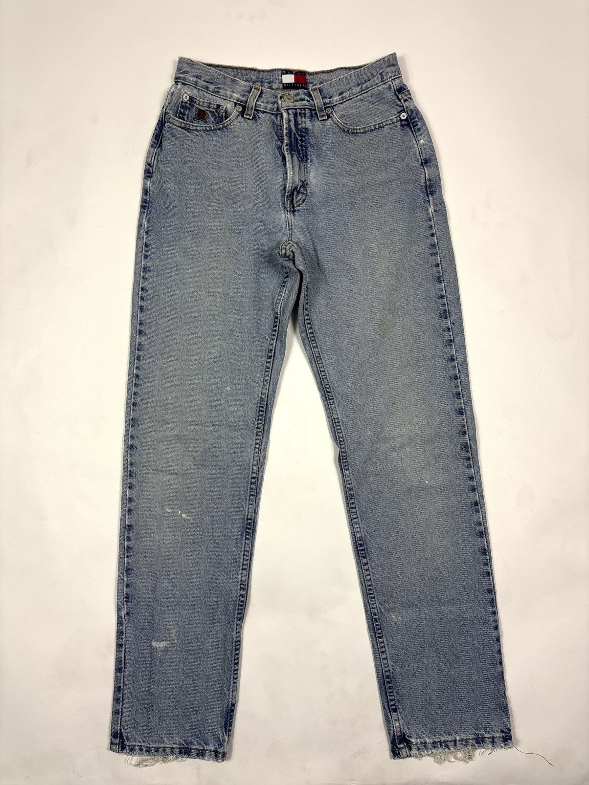 Tommy Hilfiger Vintage 1990s Tommy Jeans Light Wash Denim Size US 27 - 1 Thumbnail