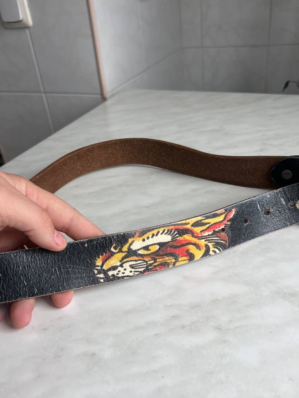 Ed Hardy Y2K vintage Ed hardy belts leather Streetwear Tigers y2k 00s Size ONE SIZE - 4 Thumbnail