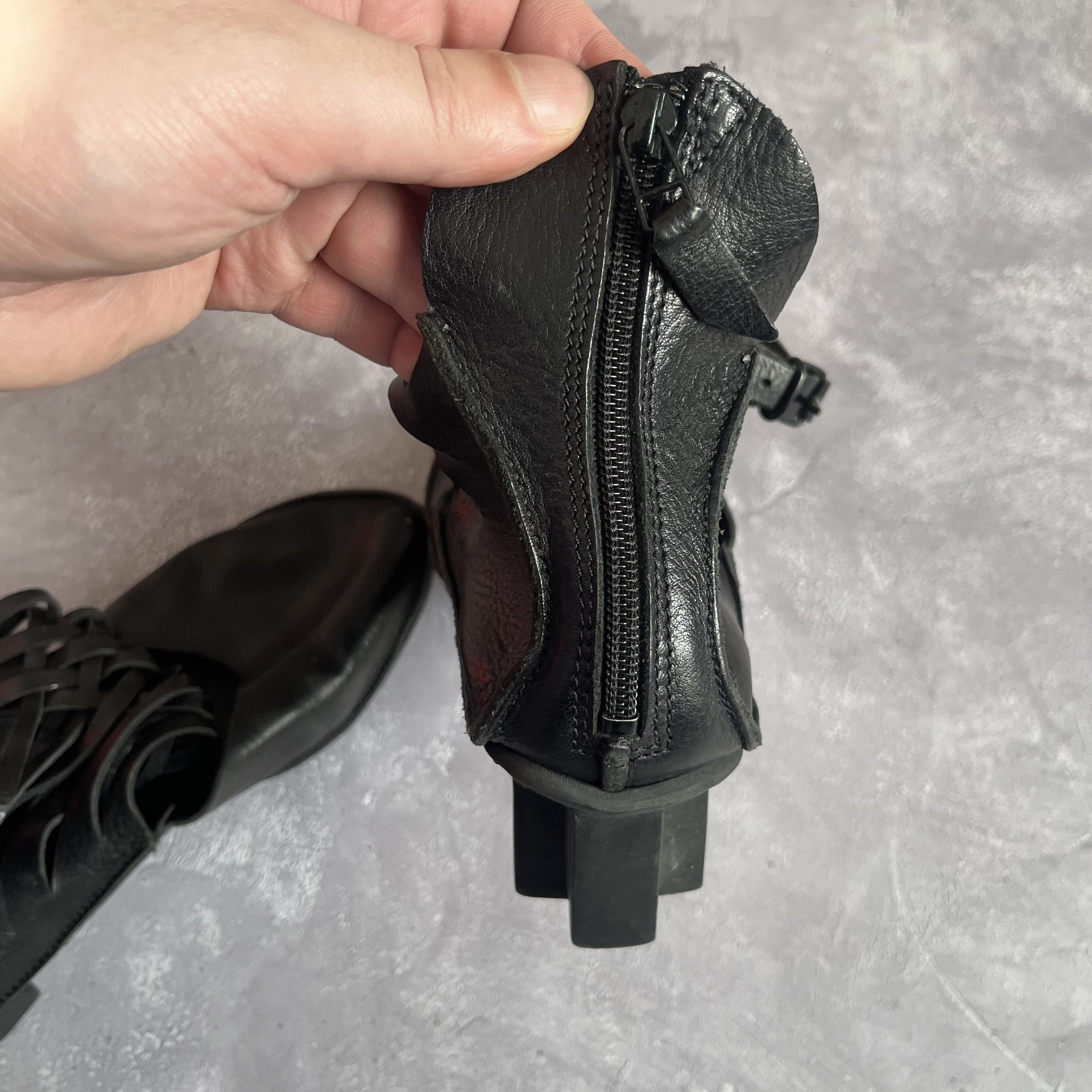 Trippen Trippen Avant Garde Leather Strap Cage Boots Black EU 41 Size US 11 / IT 41 - 6 Thumbnail