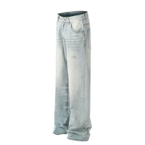 Japanese Brand VIBE Men's trendy high street washed loose distressed jeans Size US 32 / EU 48 - 2 Thumbnail