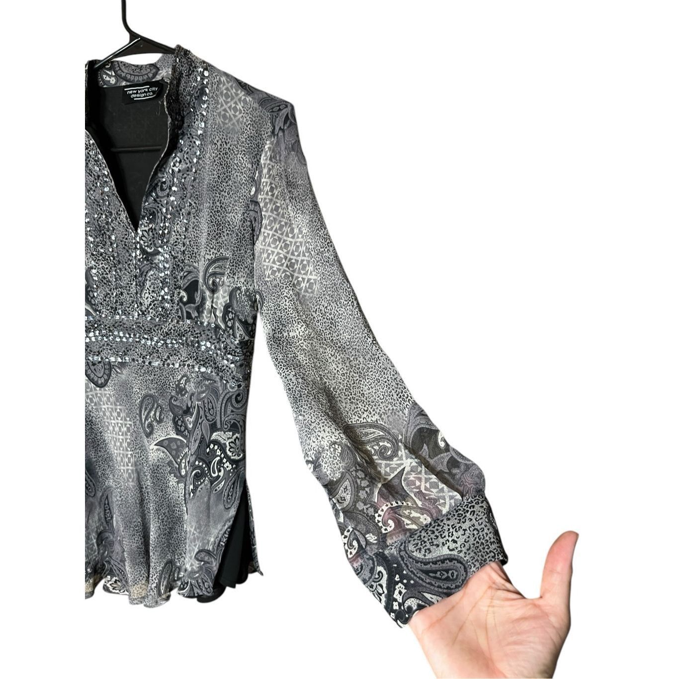 Other Vintage New York City Design Co Silk Paisley Long Sleeve Blo Size S / US 4 / IT 40 - 3 Thumbnail