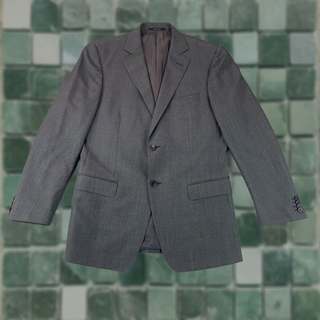 Ermenegildo Zegna Ermenegildo Zegna Blazer Sport Coat 40R Gray Wool Herringbone Designer Mens Size 40R - 1 Thumbnail