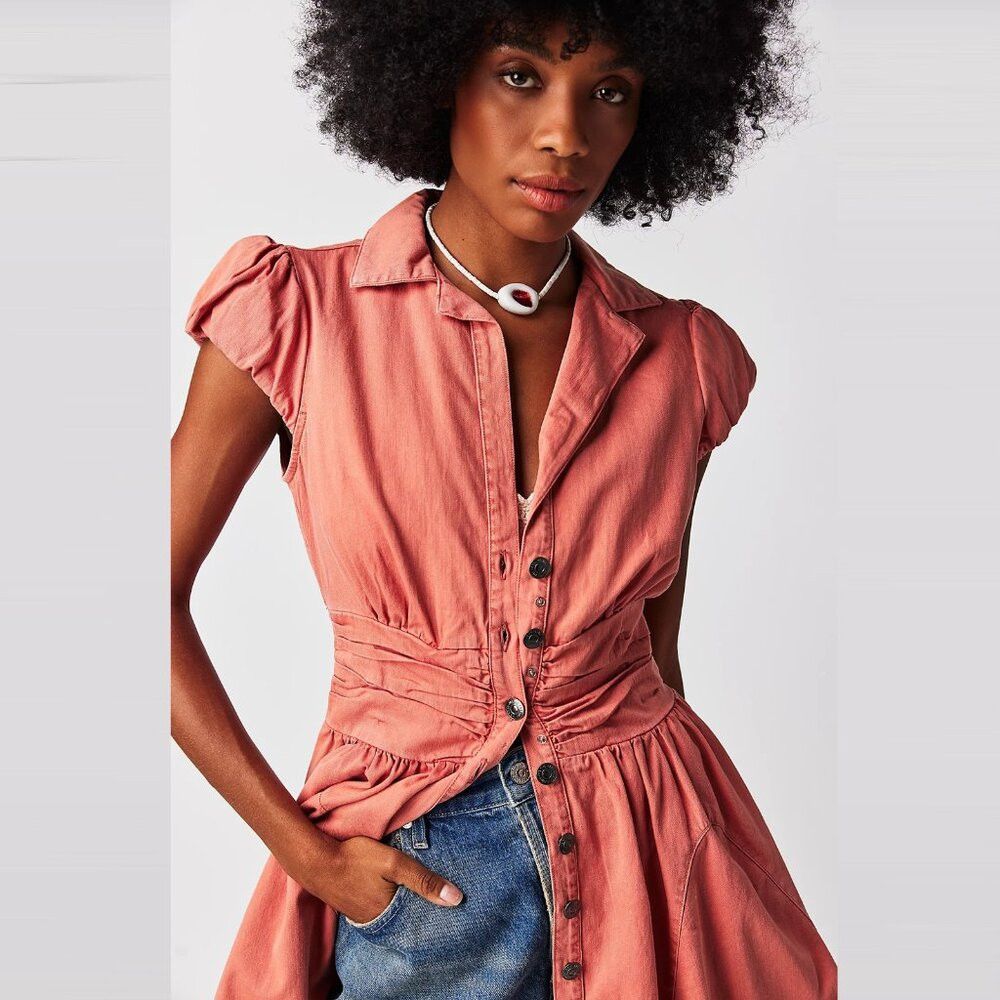 Free People New Free People Chester Mini Lightest Rose Dress Size S Size S / US 4 / IT 40 - 2 Thumbnail