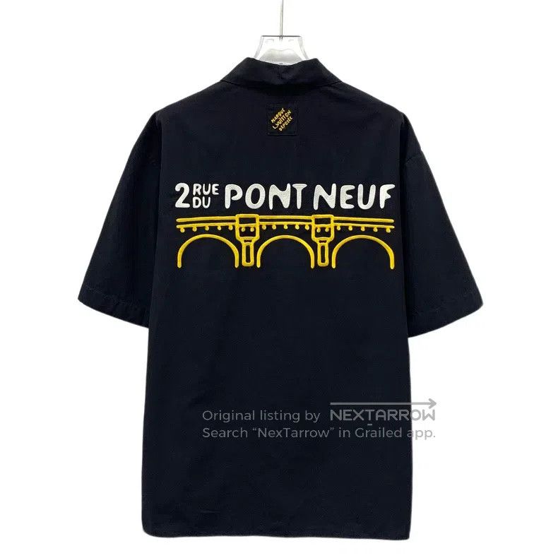 Louis Vuitton Louis Vuitton Black logo monogrammed embroidered cotton la Size US M / EU 48-50 / 2 - 2 Thumbnail