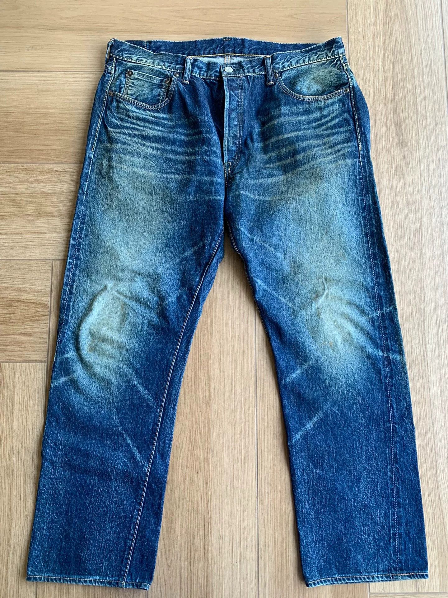 Full Count & Co. badass 13.7oz raw denim jeans limited edition Size US 31 - 1 Thumbnail
