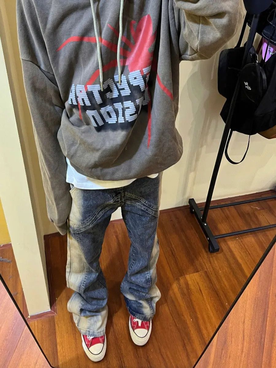 Japanese Brand × Jean Gradient Wash Stacked Denim Jeans Size US 32 / EU 48 - 3 Thumbnail
