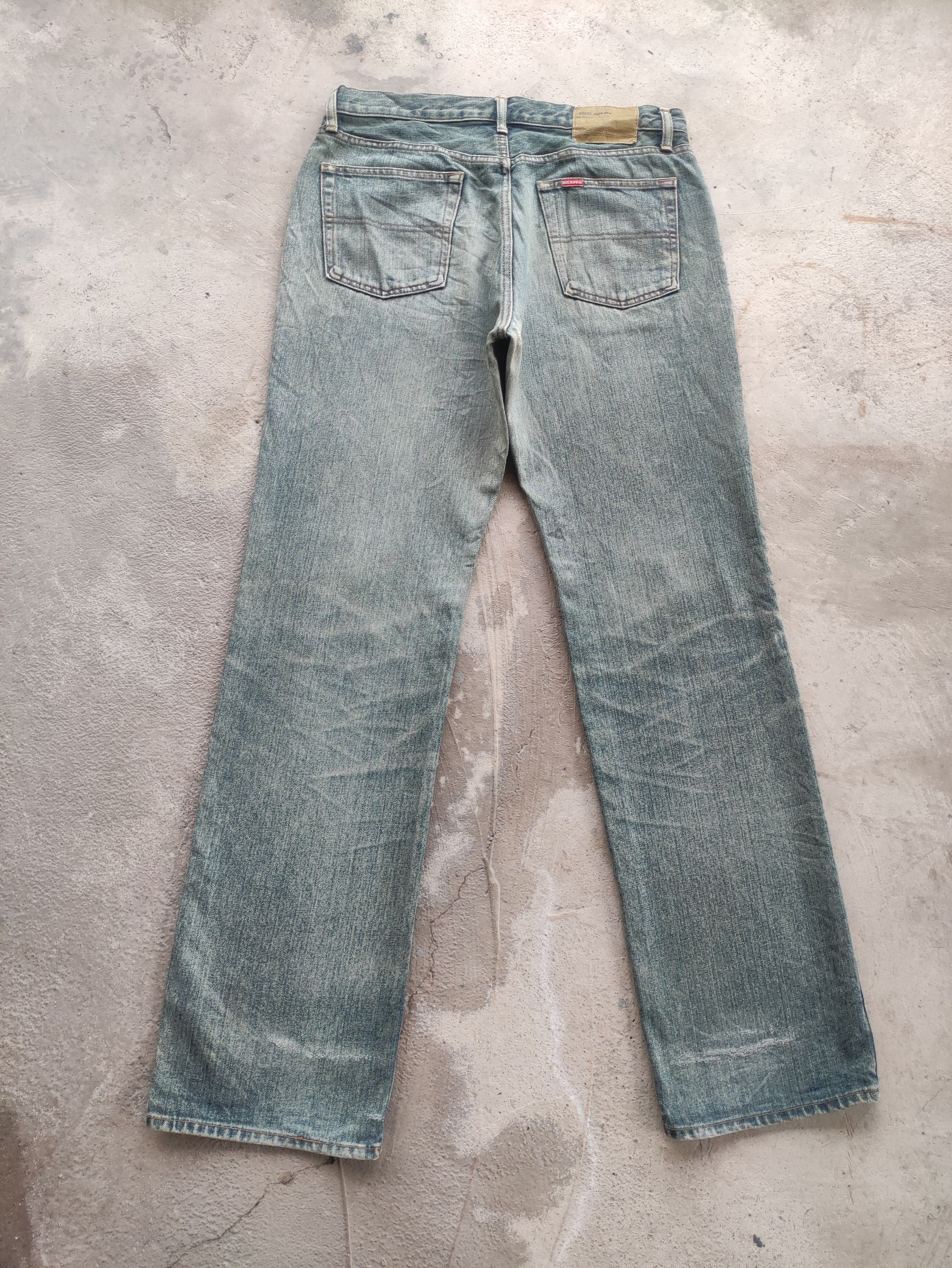 Big John Vintage Big John Japan Jean Distressed Faded Denim Size US 35 - 8 Thumbnail