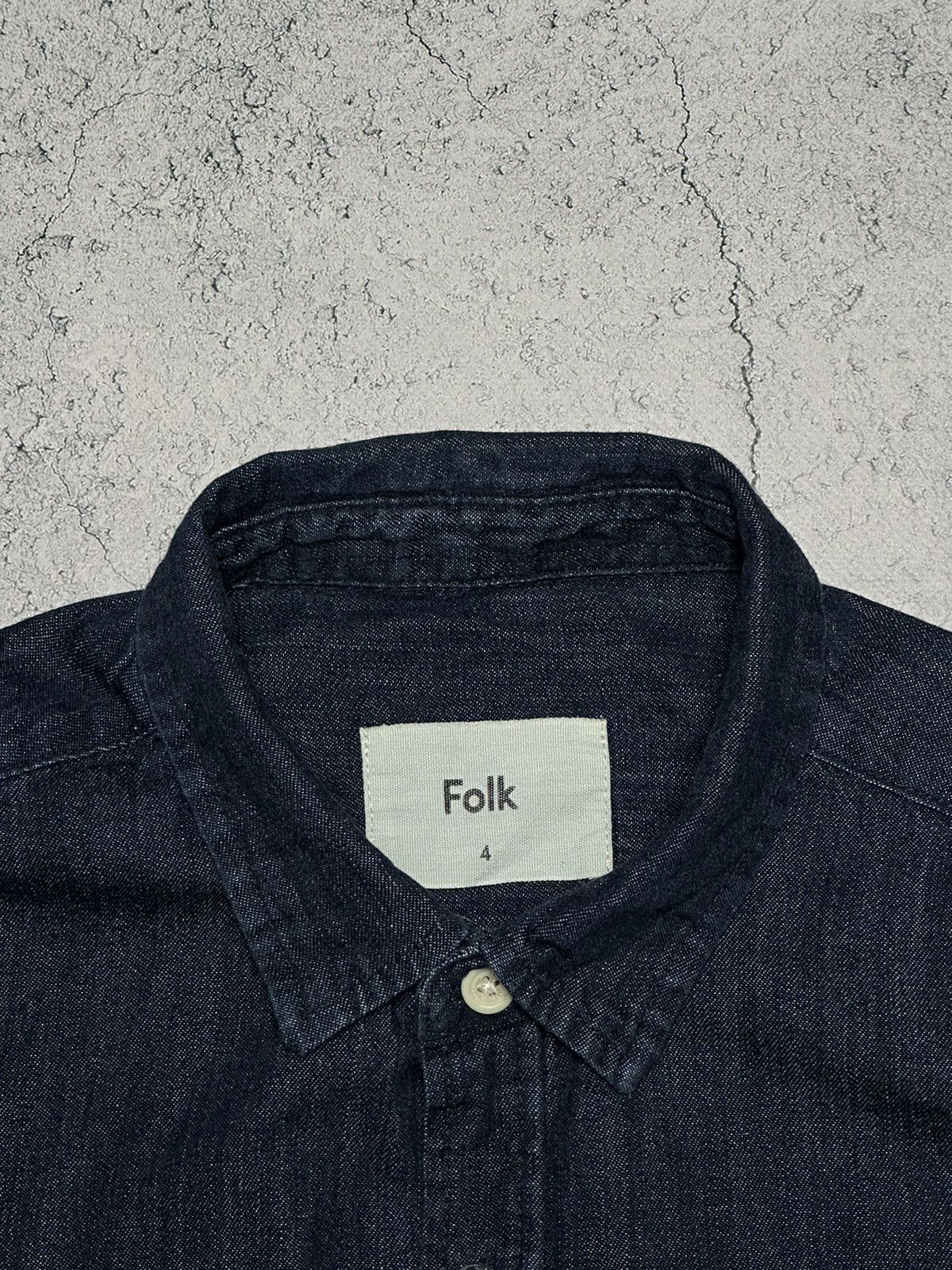 Folk Folk Denim Indigo Shirt Size 4 Size US L / EU 52-54 / 3 - 5 Thumbnail