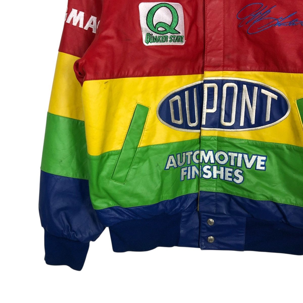 Jimi Hendrix 🔥VINTAGE GENUINE LEATHER JACKET BOMBER DUPONT HENDRIK USA Size US L / EU 52-54 / 3 - 6 Thumbnail