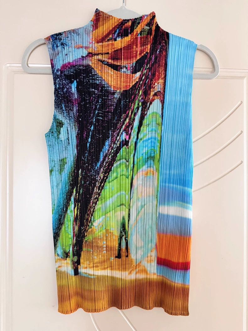 Issey Miyake Issey Miyake Southern Ice Flower pleated vest Size XL / US 12-14 / IT 48-50 - 2 Thumbnail