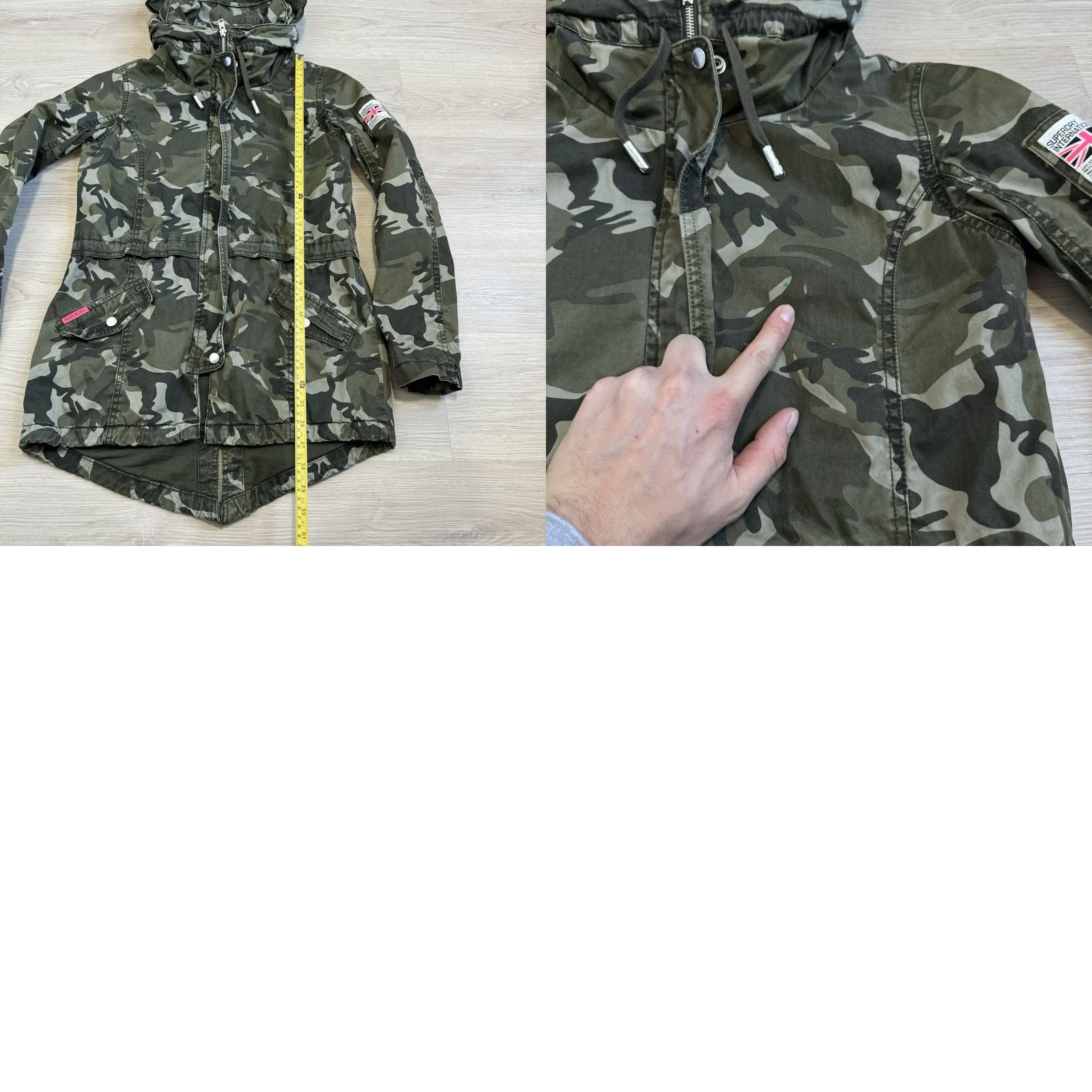 Superdry SUPERDRY Parka Jacket Women’s XS Hooded Camouflage Military Rookie Long Sleeve Zip Coat Regular Fit Century/90s Style Size XS / US 0-2 / IT 36-38 - 8 Thumbnail