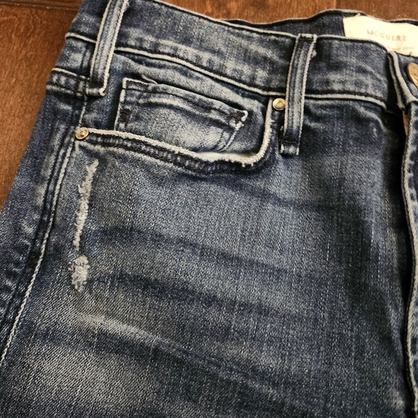 Denime McGuire Jeans Womens 28 Blue Size Skinny Stretch Denim Ankle Crop Size 28" / US 6 / IT 42 - 6 Thumbnail