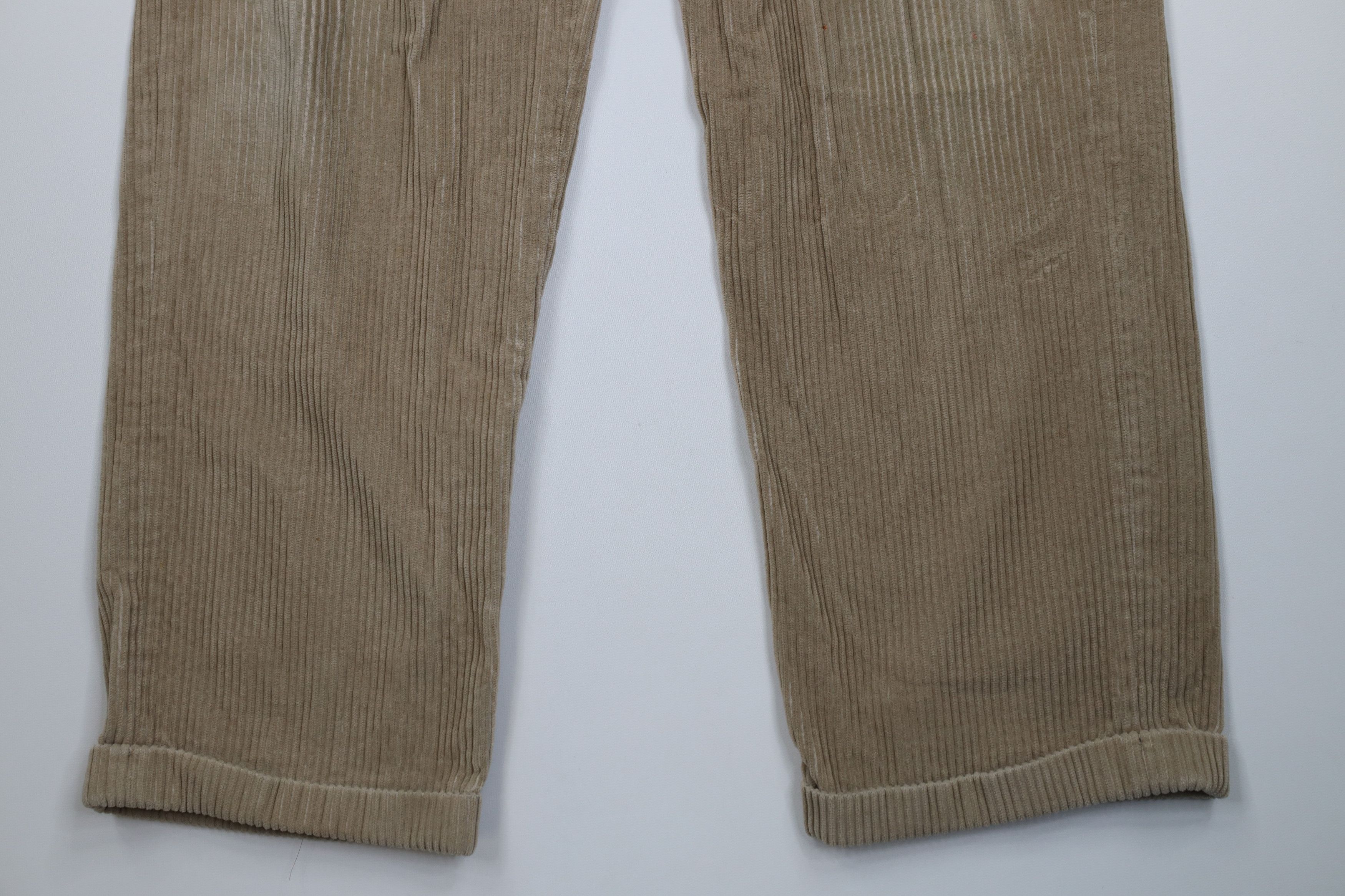 Lands' End Vintage 80s Lands End Wide Leg Corduroy Chino Pants USA Size US 34 / EU 50 - 4 Thumbnail