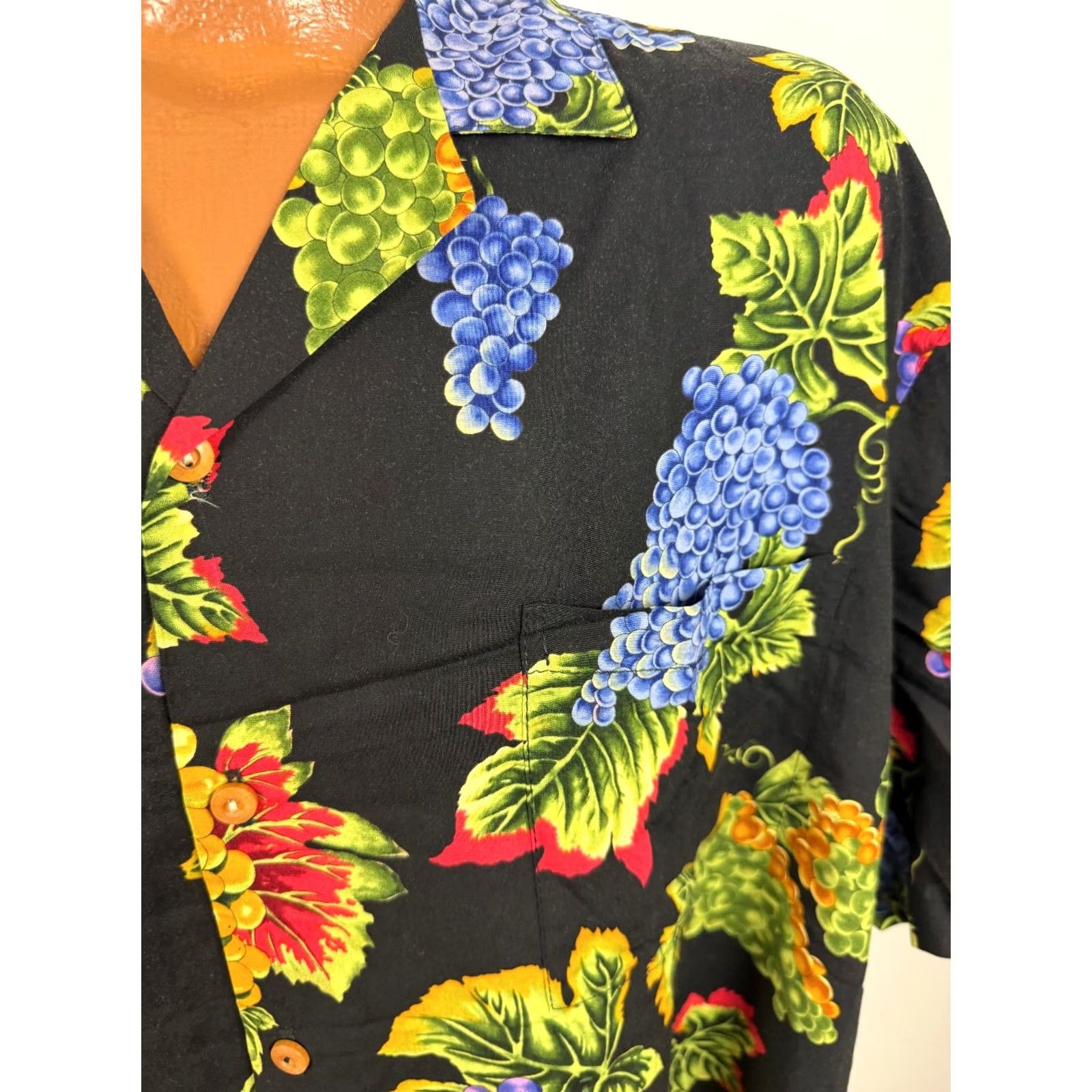 Paradise Found VINTAGE Paradise Found Shirt Men XXL Camp Collar Winery Rayon Paradise Found Black 2XL Hawaiian Tropical Outdoor Preppy Button-Up Collared Shirt Mens Size US XXL / EU 58 / 5 - 4 Thumbnail