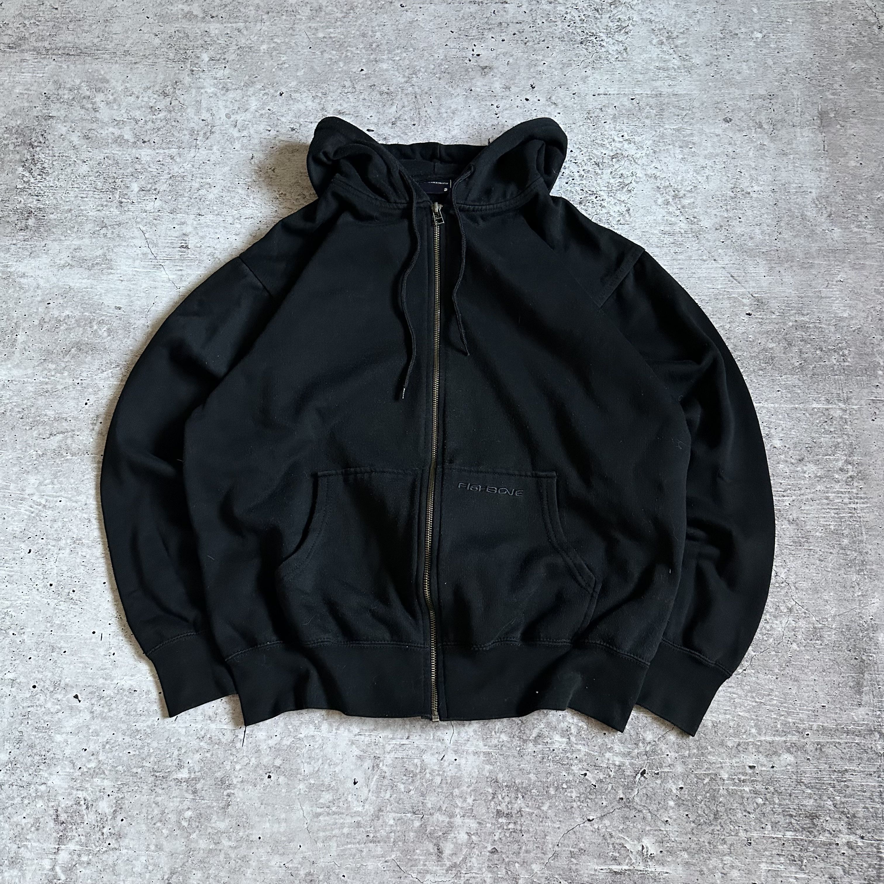 Vintage Perfect Boxy Fit Fishbone Vintage zip up Hoodie | Grailed