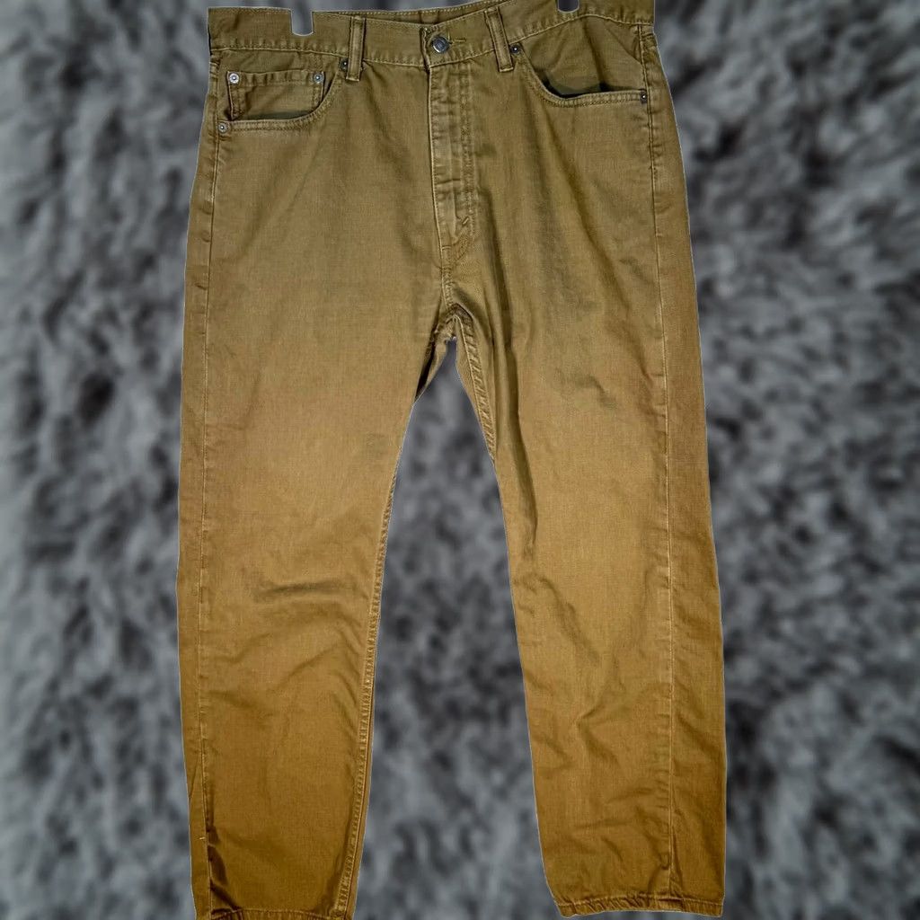 Levi's Levi’s 505 Men’s Jeans 36 x 30 Brown Regular Fit Straight Zip Fly Pants Size US 36 / EU 52 - 1 Thumbnail