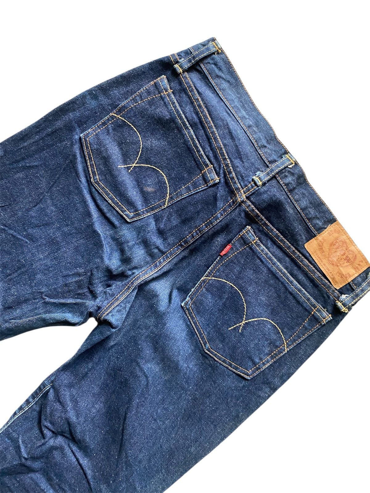Japanese Brand Japan Made Wow Blue Denim Flare Jeans Size US 31 - 4 Thumbnail