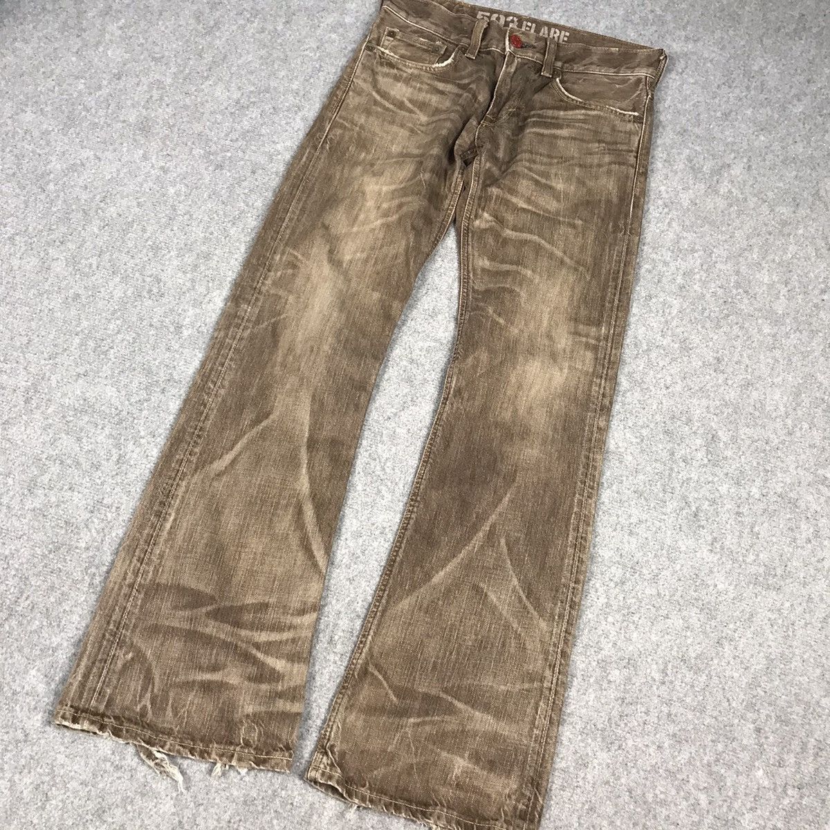 Edwin × Japanese Brand 503 FLARE EDWIN BROWN BOOT CUT DENIM PANTS Size US 28 / EU 44 - 4 Thumbnail