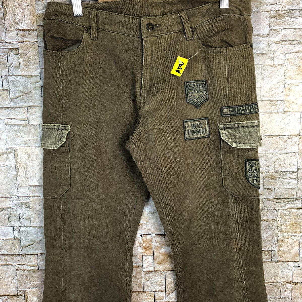 Japanese Brand Sarah Band Brown Cargo Multipocket Pants #A590 Size US 31 - 5 Thumbnail