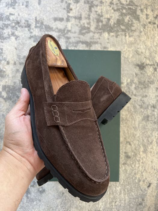 Aime Leon Dore Country Suede Penny Loafer Lug Sole | Grailed