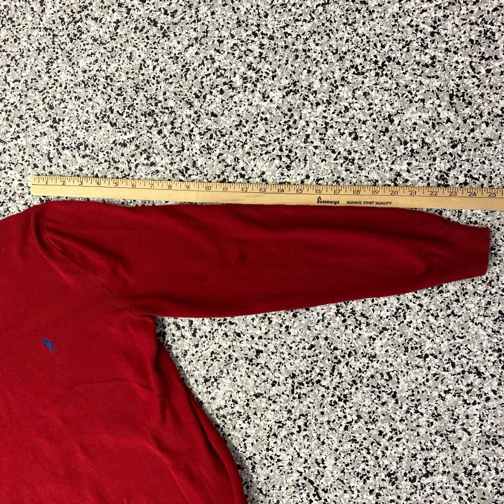 Polo Ralph Lauren VINTAGE Polo Ralph Lauren Sweater Logo Red V-Neck M Cotton Classic 90s Old Money Mens Size US M / EU 48-50 / 2 - 5 Thumbnail