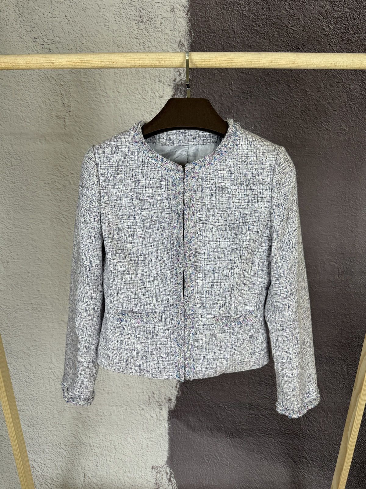 image of J Press x J Press York Street J.press Tweed Jacket Vintage Women’S Pattern, Women's (Size Large)