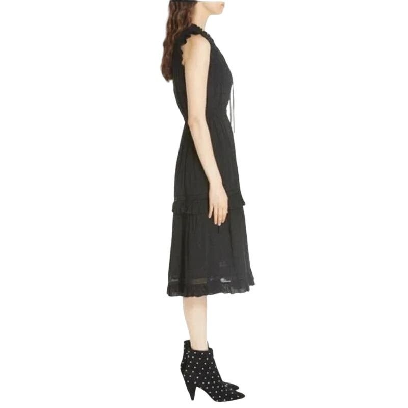 Kate Spade Kate Spade Broome Street Swiss Dot Sleeveless Black Dress Size XS / US 0-2 / IT 36-38 - 3 Thumbnail