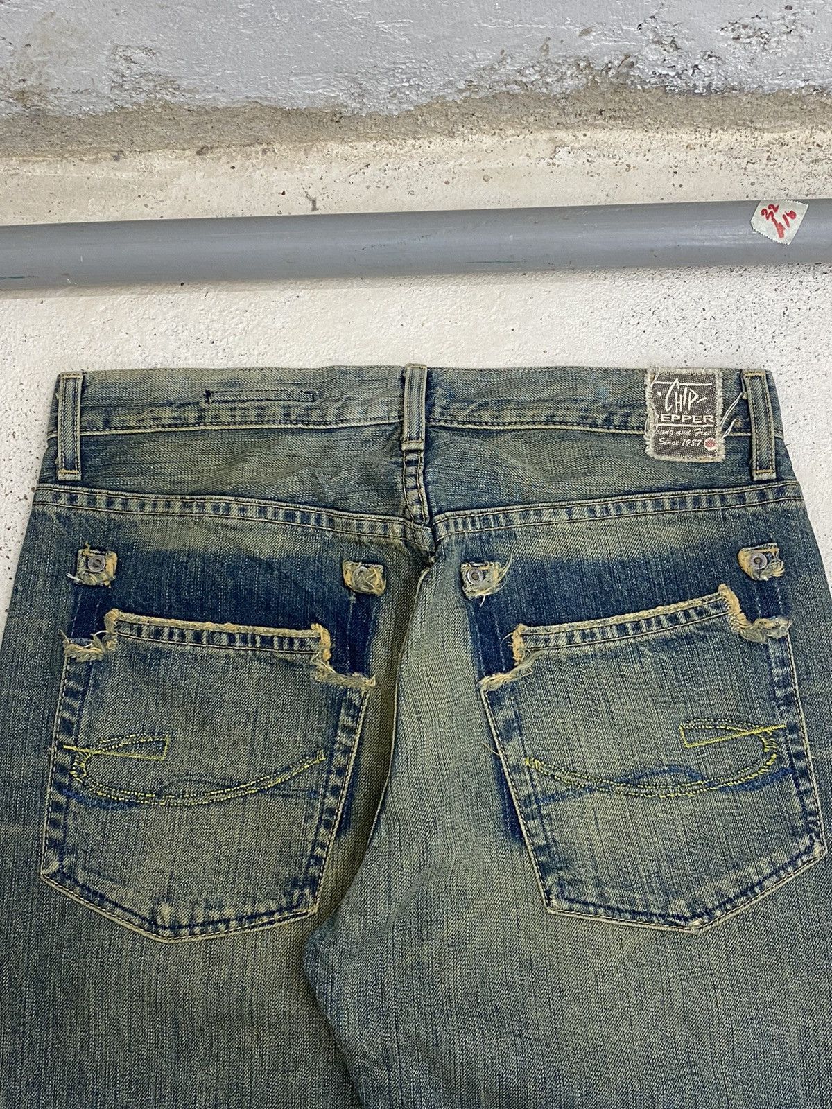 Hysteric Glamour Chip Pepper Jean Baggy Mud Washed Whisker Distressed Size US 30 / EU 46 - 15 Thumbnail