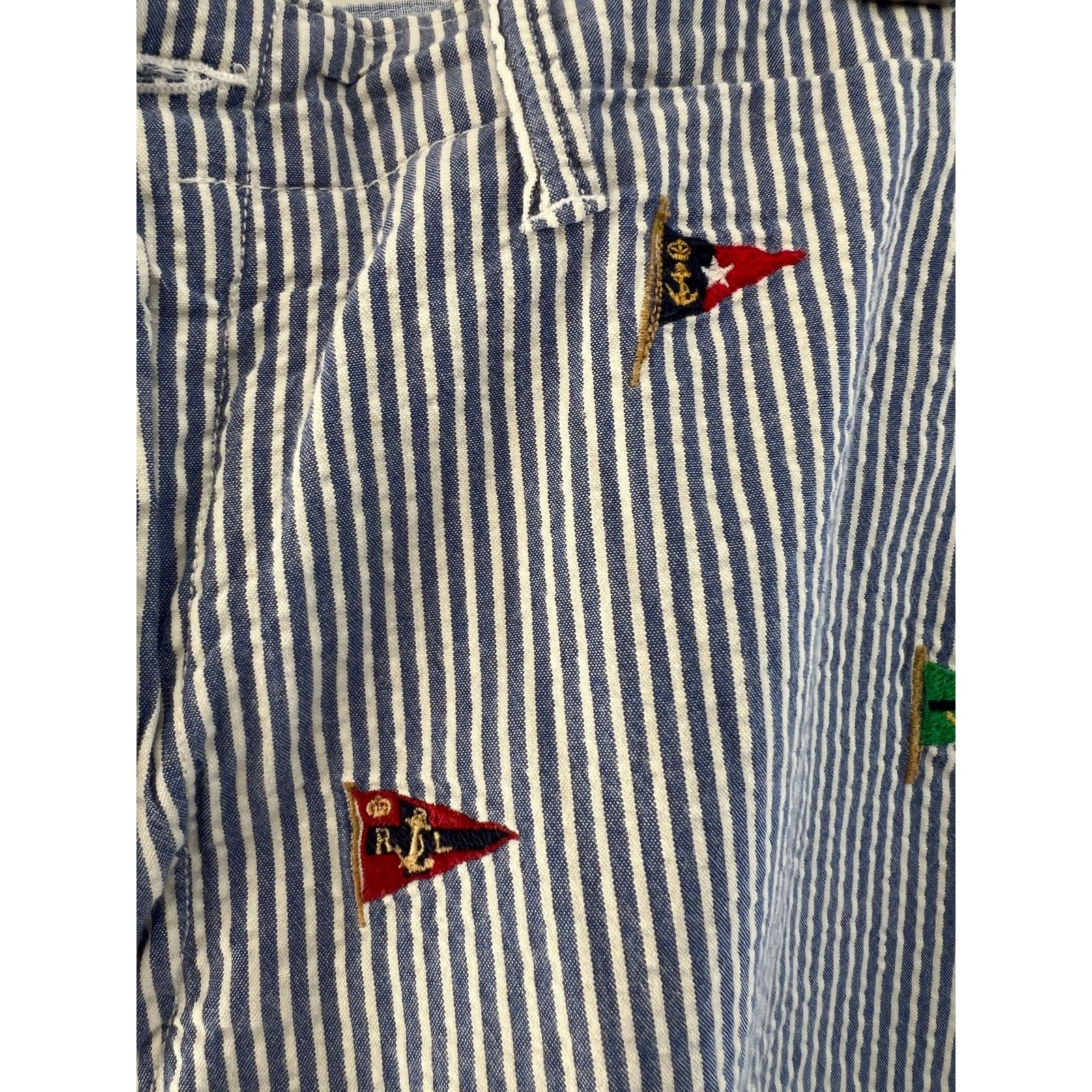 Polo Ralph Lauren Polo Ralph Seersucker Nautical Flag Classic Fit Shorts 38 Size US 38 / EU 54 - 4 Thumbnail