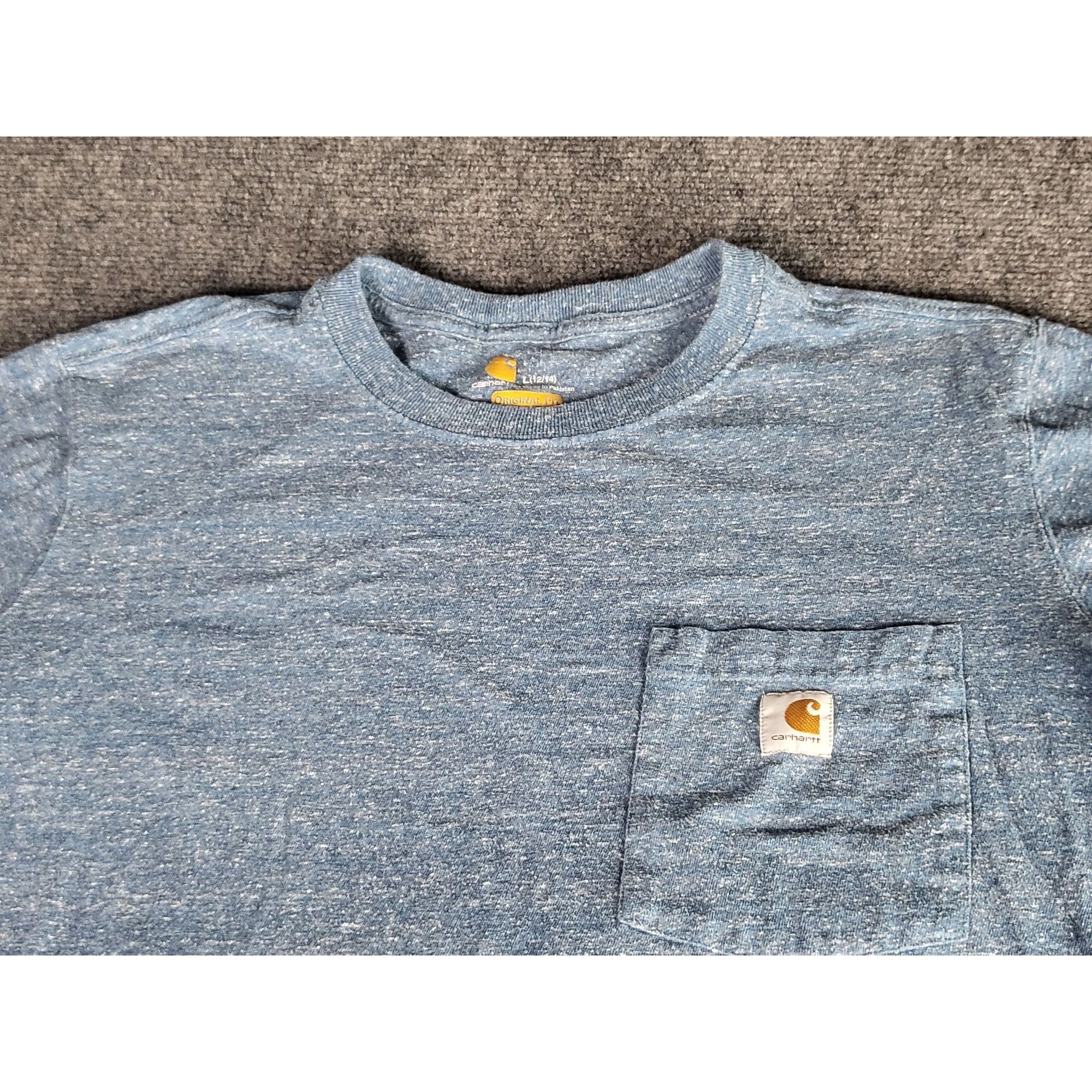 Carhartt Carhartt Original Fit Short Sleeve Tshirt Women Sz L Blue He Size L / US 10 / IT 46 - 6 Thumbnail