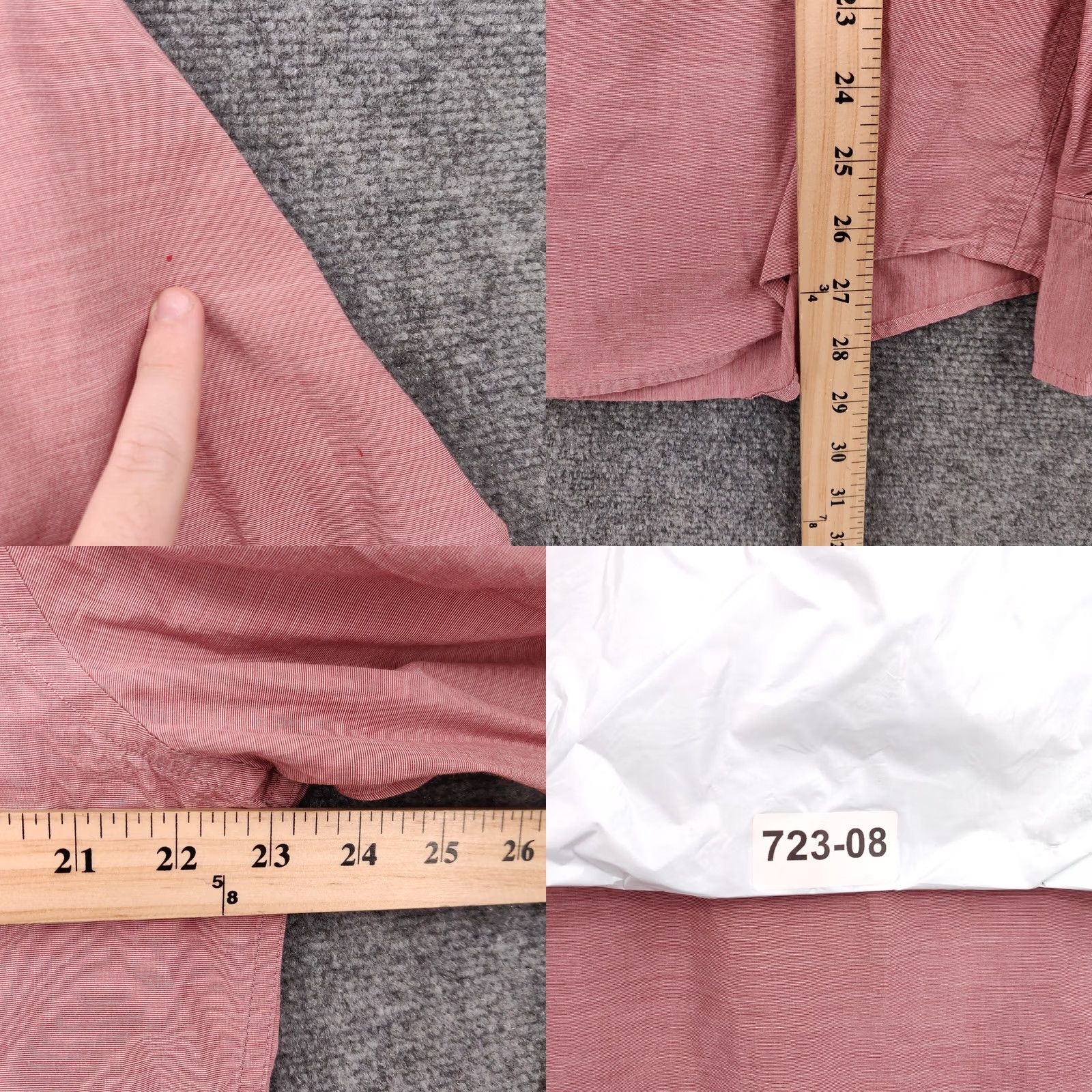 Gap Gap Mens Shirt L Red Solid Pockets Long Sleeve Cotton Button-Up Casual Workwear, Brand Gap Size US L / EU 52-54 / 3 - 8 Thumbnail