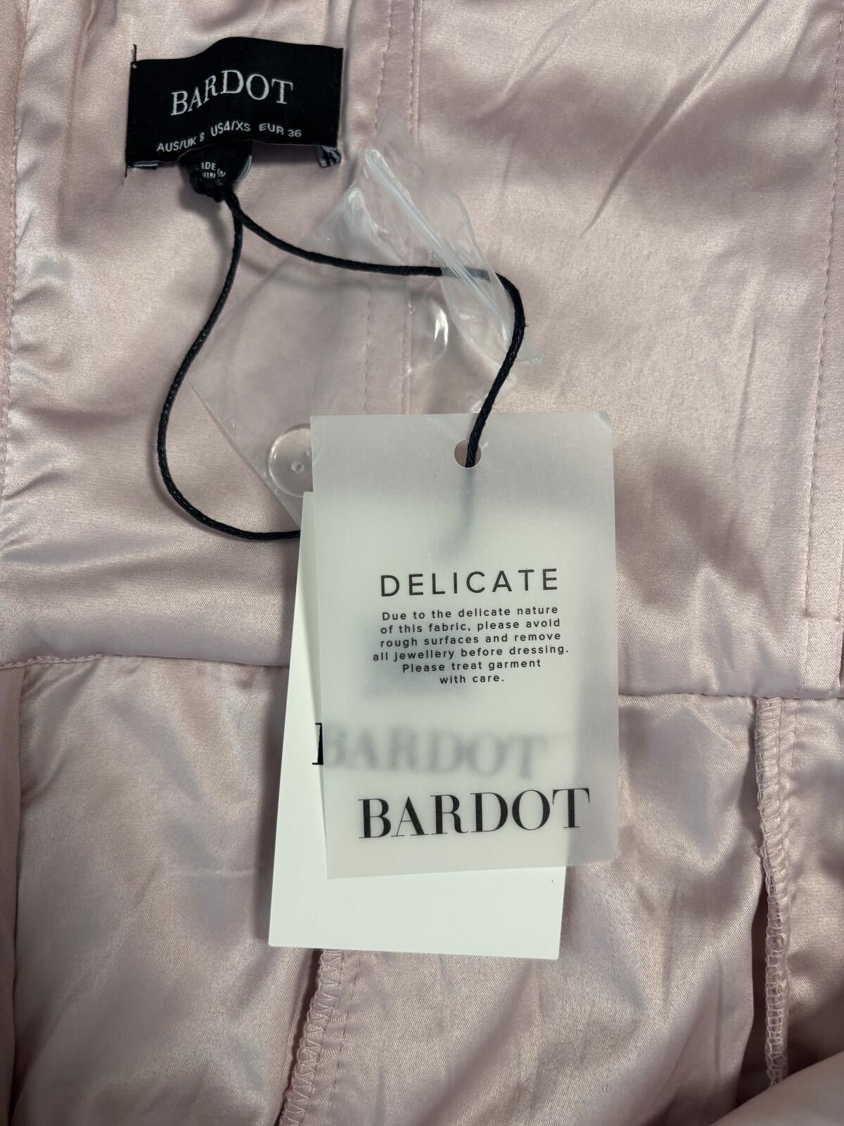 Bardo Bardot Pink Rose Lace Midi Dress Size XS Size XS / US 0-2 / IT 36-38 - 4 Thumbnail