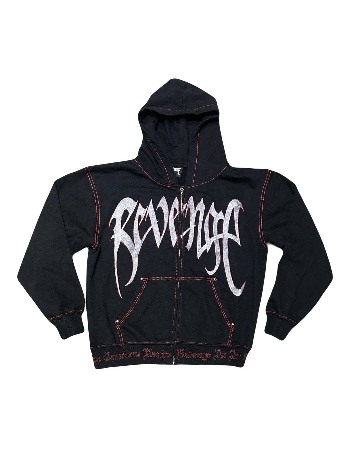 Revenge Revenge Contrast Skull Embroidered Zip Size US L / EU 52-54 / 3 - 1 Thumbnail