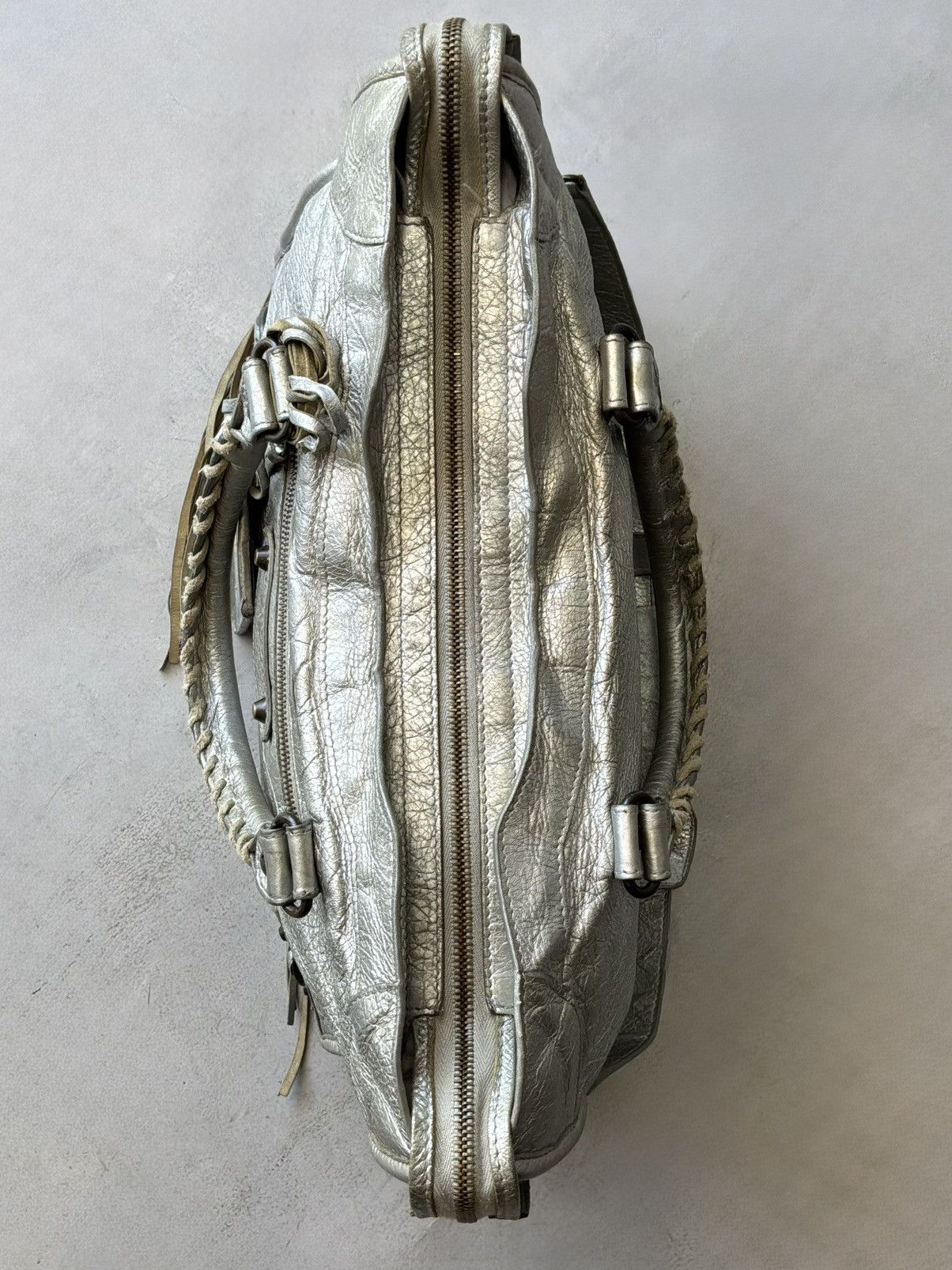 Balenciaga Balenciaga - Classic City - Metallic Silver Lambskin Bag Size ONE SIZE - 4 Thumbnail