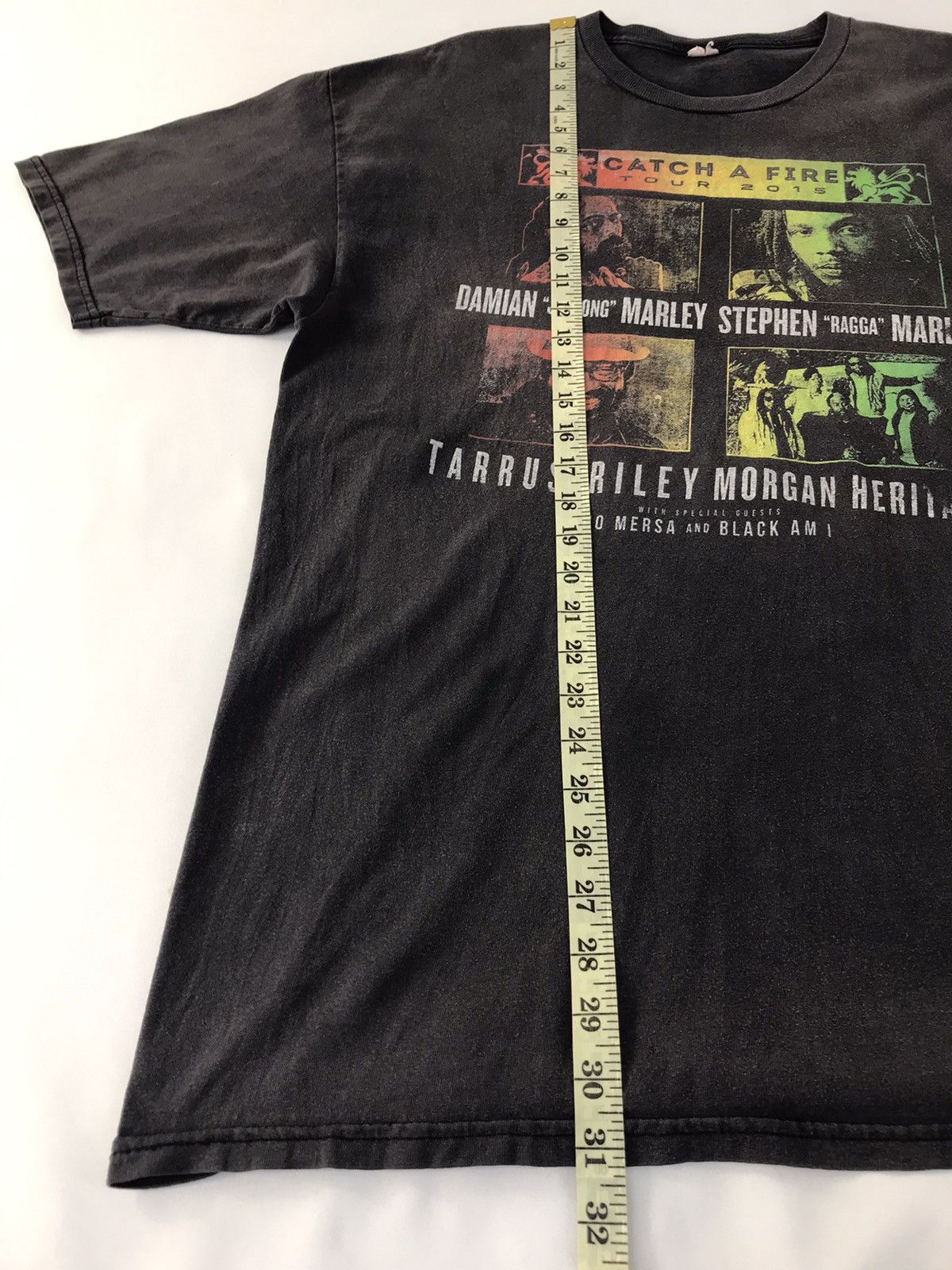 Band Tees × Vintage Catch A Fire Reggae Band Tour 2015 Faded Colour Tee Size US XL / EU 56 / 4 - 10 Thumbnail