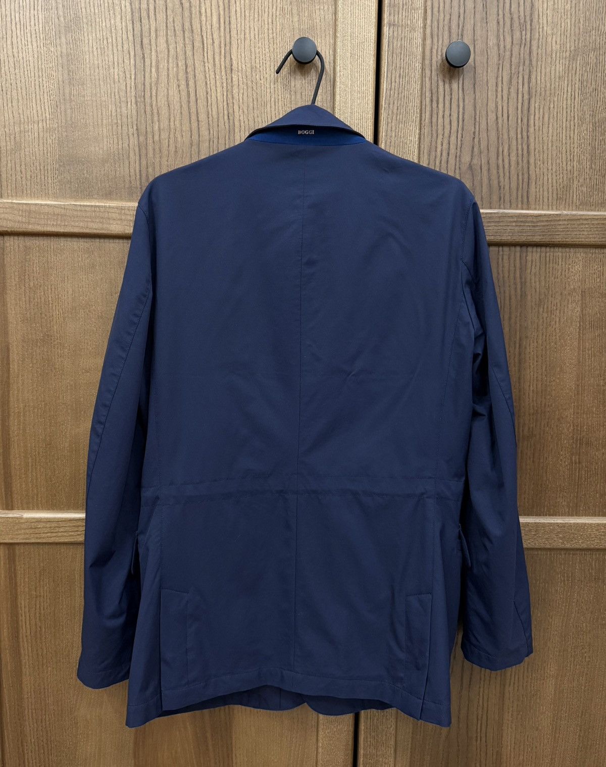 Boggi Boggi Nylon Metal Navy Blue Jacket Sport Coat Blazer Size US S / EU 44-46 / 1 - 14 Thumbnail