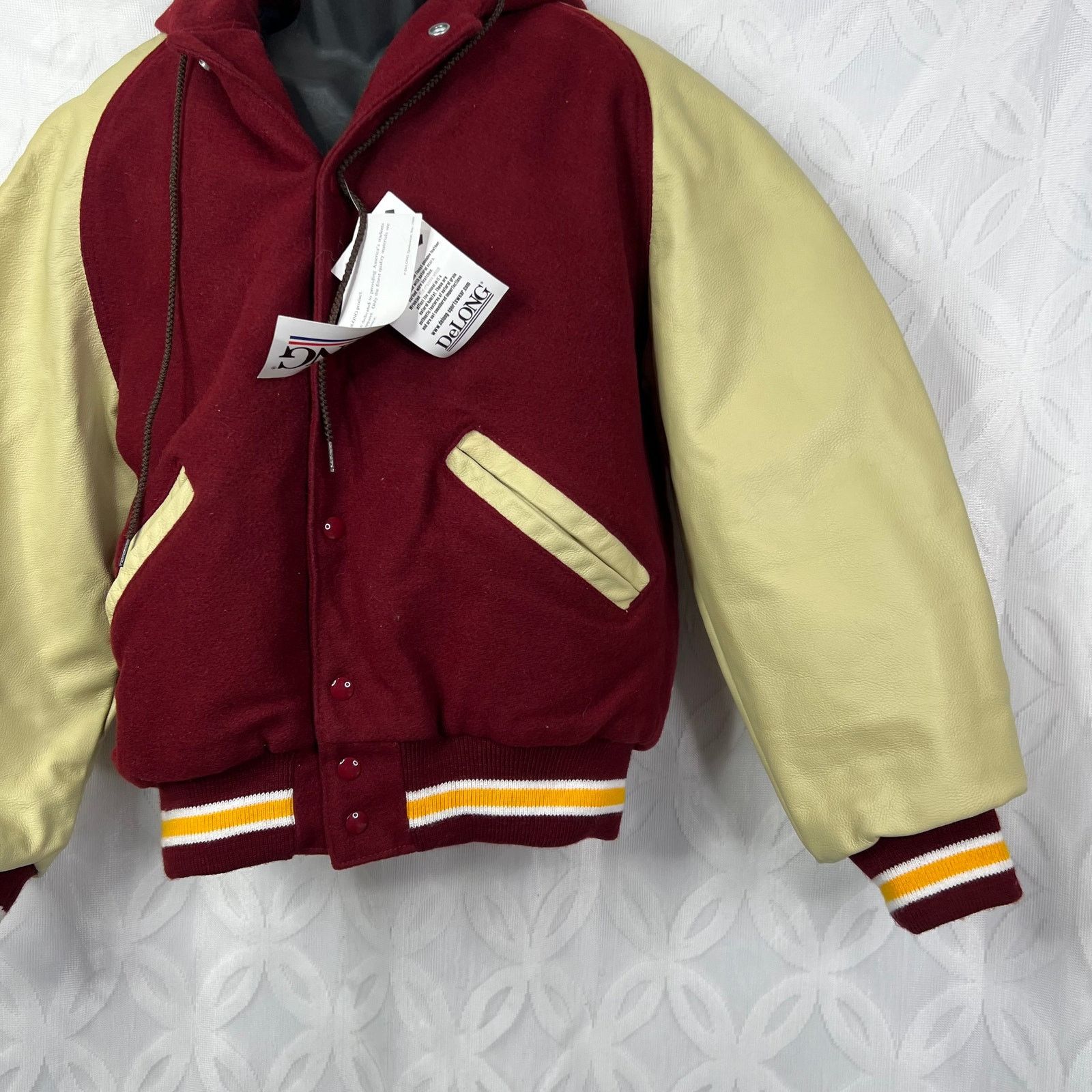 Delong Vintage DeLong Sz. M Varsity Letterman Hooded Jacket NWT Size US M / EU 48-50 / 2 - 3 Thumbnail