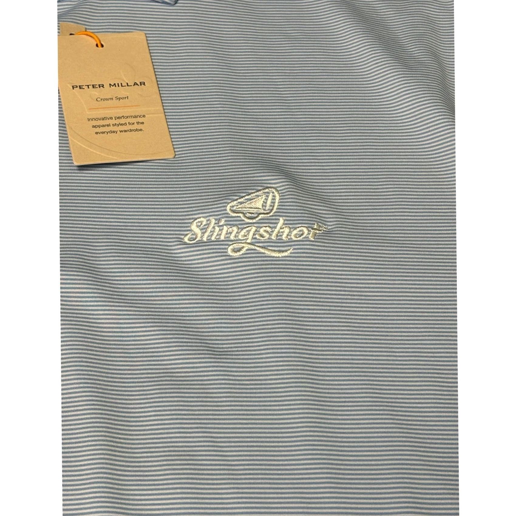 Peter Millar NWT Peter Millar x Slingshot Summer Comfort Polo Mens XL Blue Stripe Slingshot Size US XL / EU 56 / 4 - 2 Thumbnail