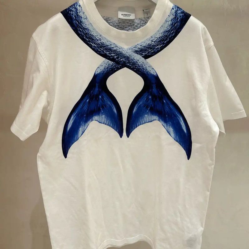 Burberry Burberry Women's White Cotton Blend T-shirt Size S / US 4 / IT 40 - 1 Thumbnail