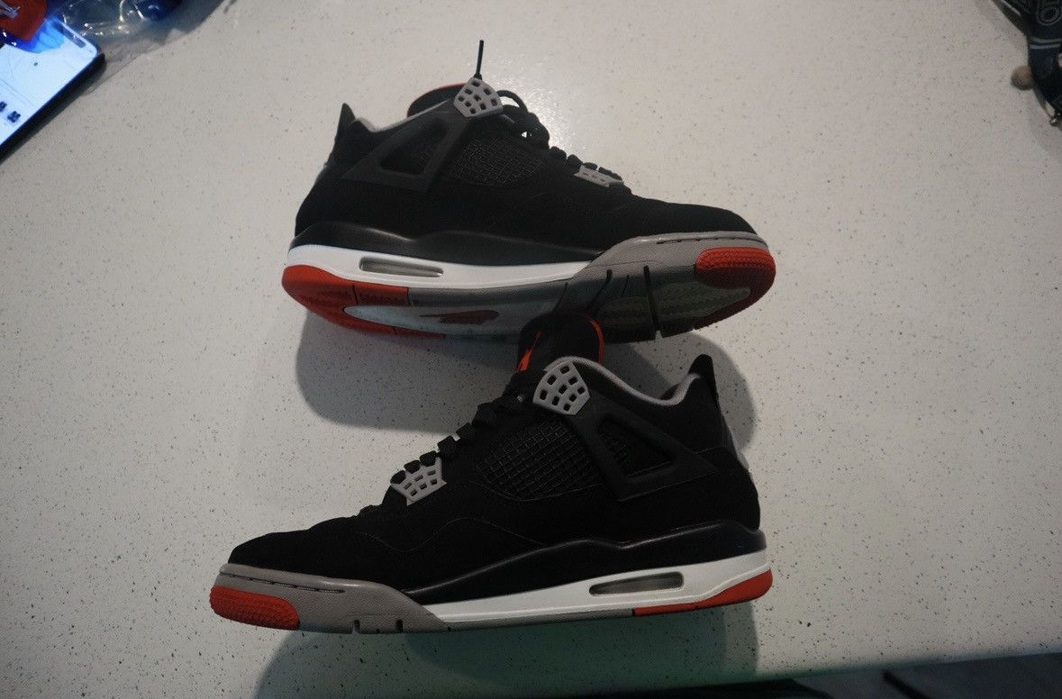 Jordan Brand × Nike Jordan Retro 4 Bred Size US 10.5 / EU 43-44 - 8 Thumbnail