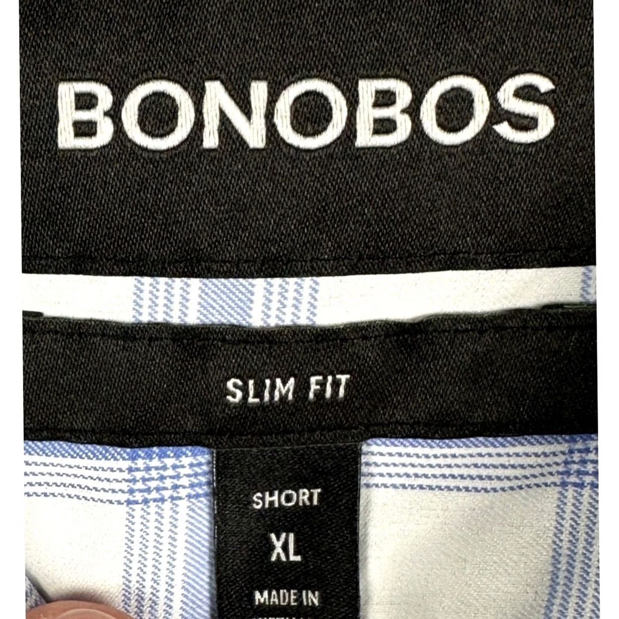 Bonobos Bonobos Shirt Mens XL Blue White Slim Fit Button Up Plaid Stretch Outdoor Size US XL / EU 56 / 4 - 4 Thumbnail