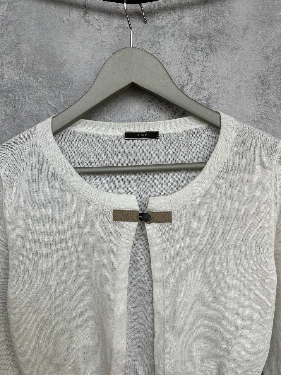 Peserico Peserico PME Linen Cotton Cropped Cardigan Lightweight Size XS / US 0-2 / IT 36-38 - 4 Thumbnail