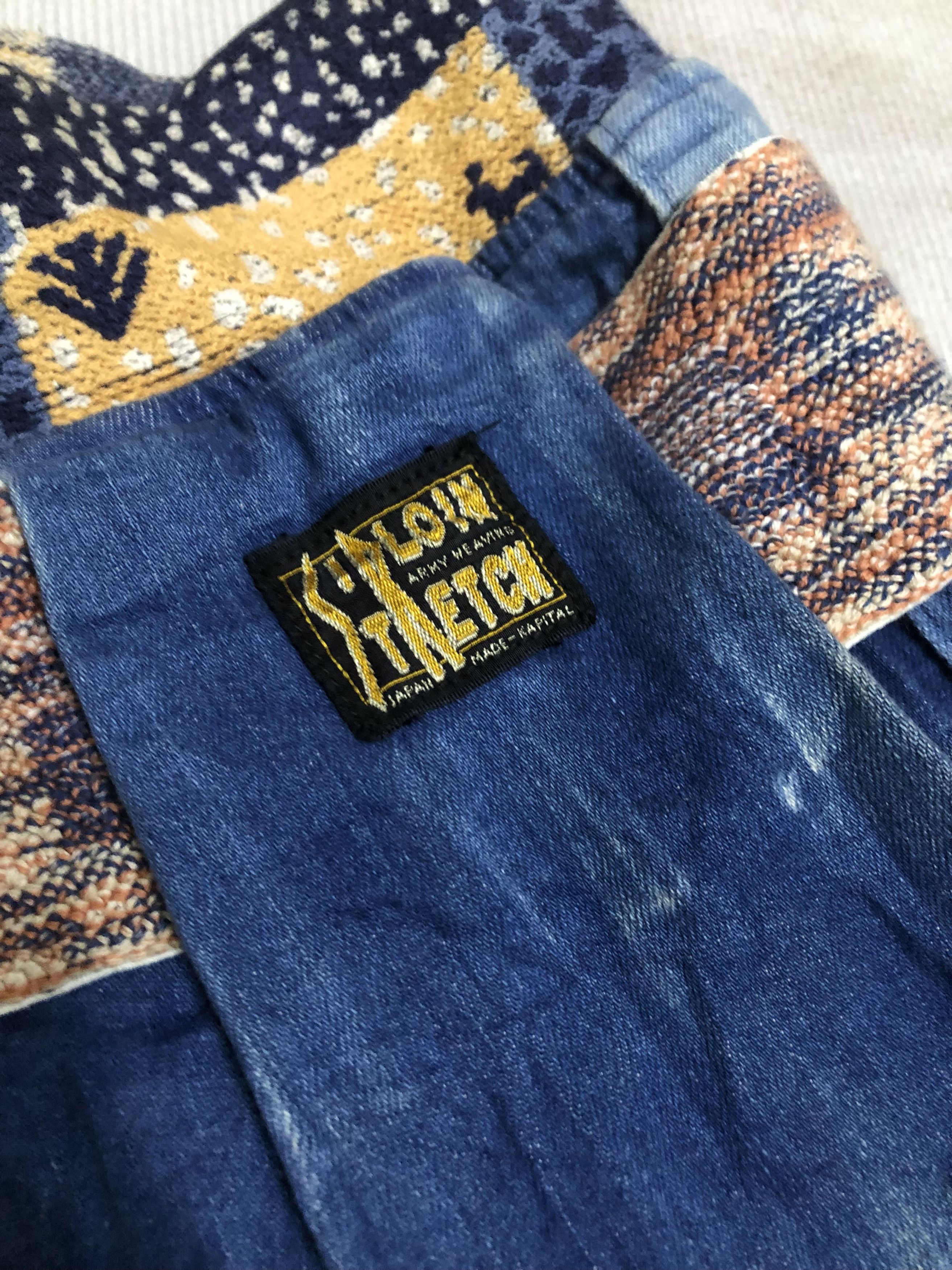 Kapital Kapital blue denim trousers with light blue sidebend Size US 30 / EU 46 - 7 Thumbnail