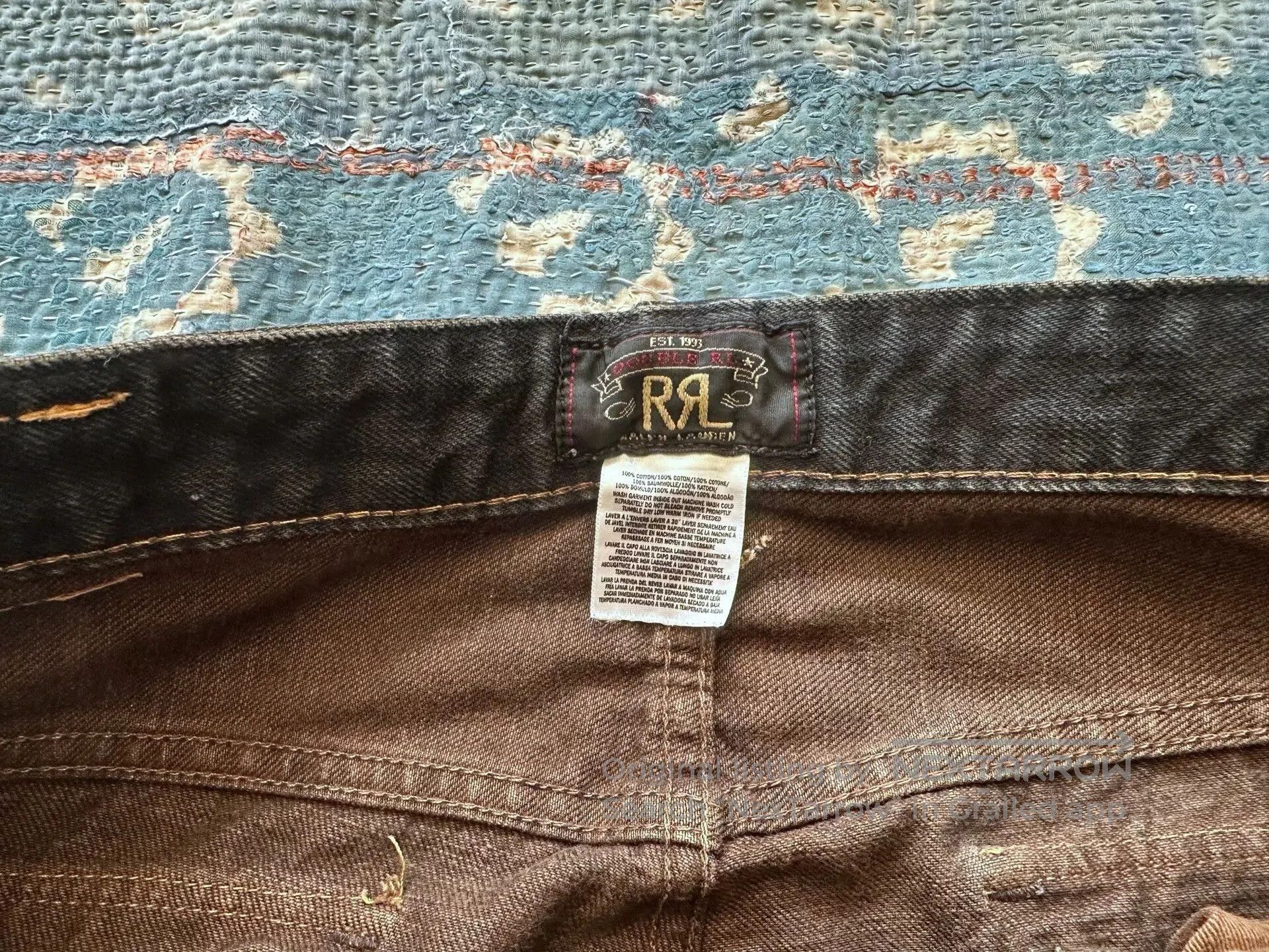 RRL Ralph Lauren rrl vintage embroidered denim pants. Size US 34 / EU 50 - 3 Thumbnail