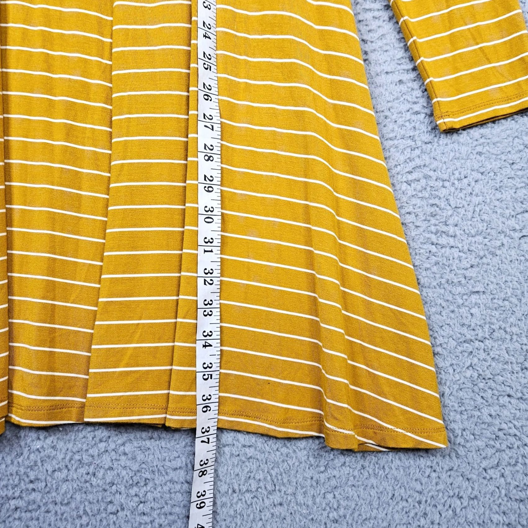 Old Navy Old Navy Yellow White Stripes Long Sleeve T-Shirt Dress XL Women’s Size XL Size XL / US 12-14 / IT 48-50 - 3 Thumbnail